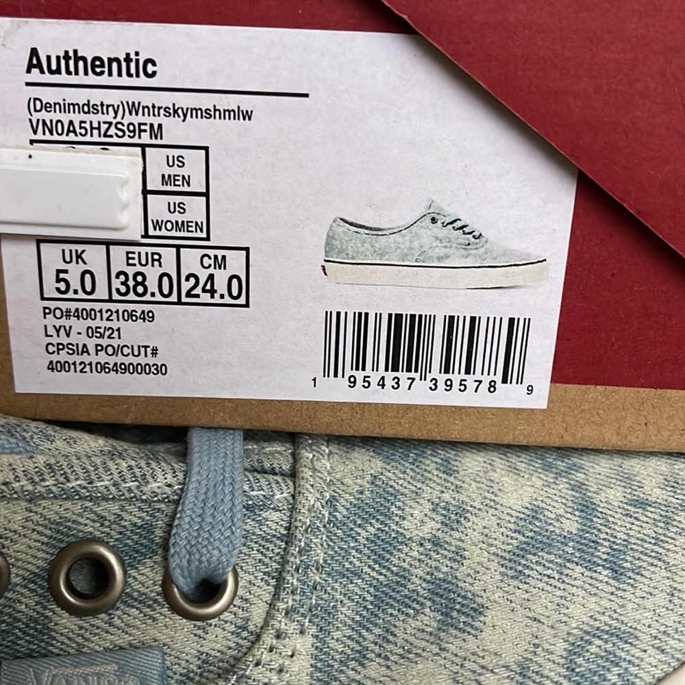 Vans Authentic Denim Destroy Winter Sky/Marshmallow WMNS sneakers - Picture 16 of 16